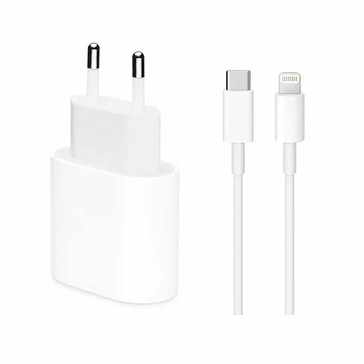 Apple Lightning დამტენი (20W ადაპტერი + კაბელი)